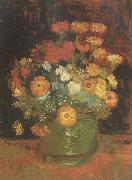 Vincent Van Gogh Vase with Zinnias (nn04) Spain oil painting reproduction